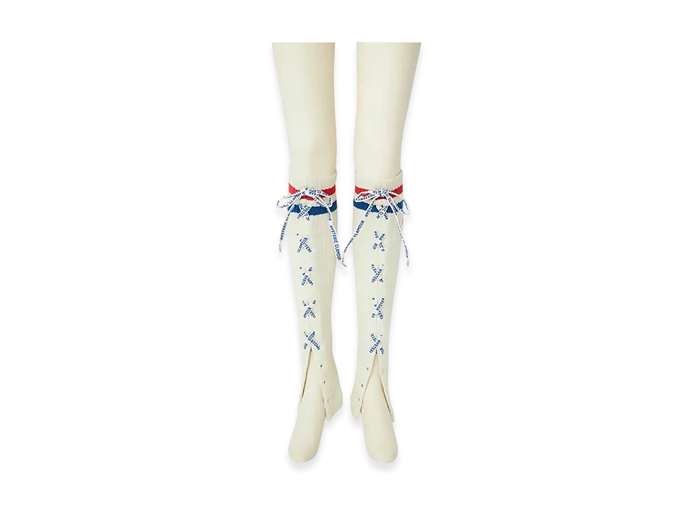 HYSTERIC GLAMOUR Voted / Hysteric Love Embroidery Leg Warmers "White"