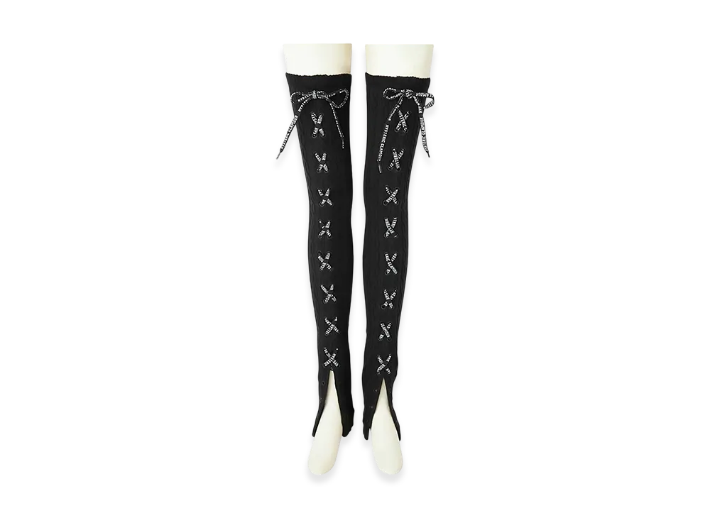 HYSTERIC GLAMOUR Voted / Hysteric Love Embroidery Long Leg Warmers "Black"