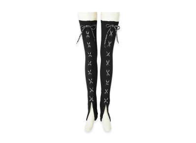 HYSTERIC GLAMOUR Voted / Hysteric Love Embroidery Long Leg Warmers "Black"