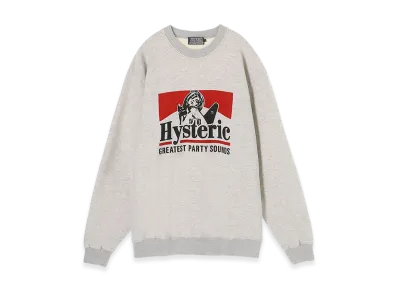HYSTERIC GLAMOUR Greatest Party Sounds Sweatshirt "Top Gray"