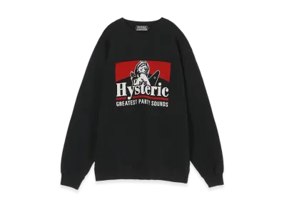 HYSTERIC GLAMOUR Greatest Party Sounds Sweatshirt "Black"