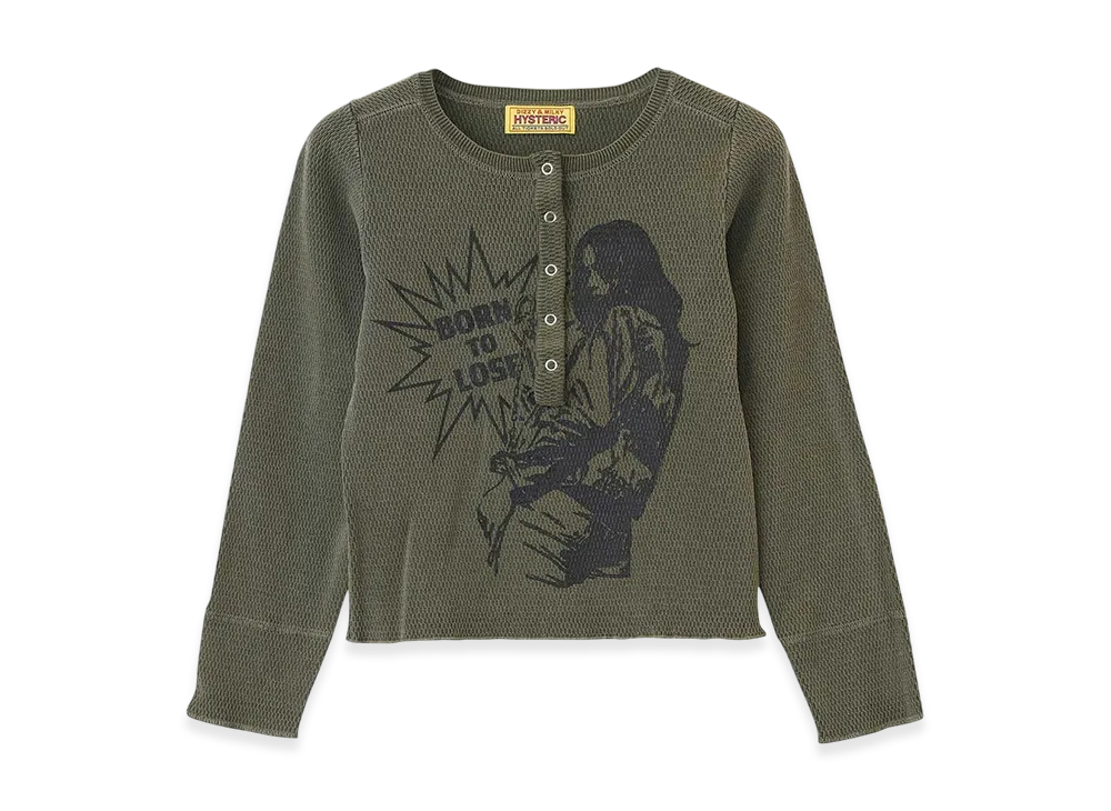 HYSTERIC GLAMOUR Born To Lose Pullover "Khaki"