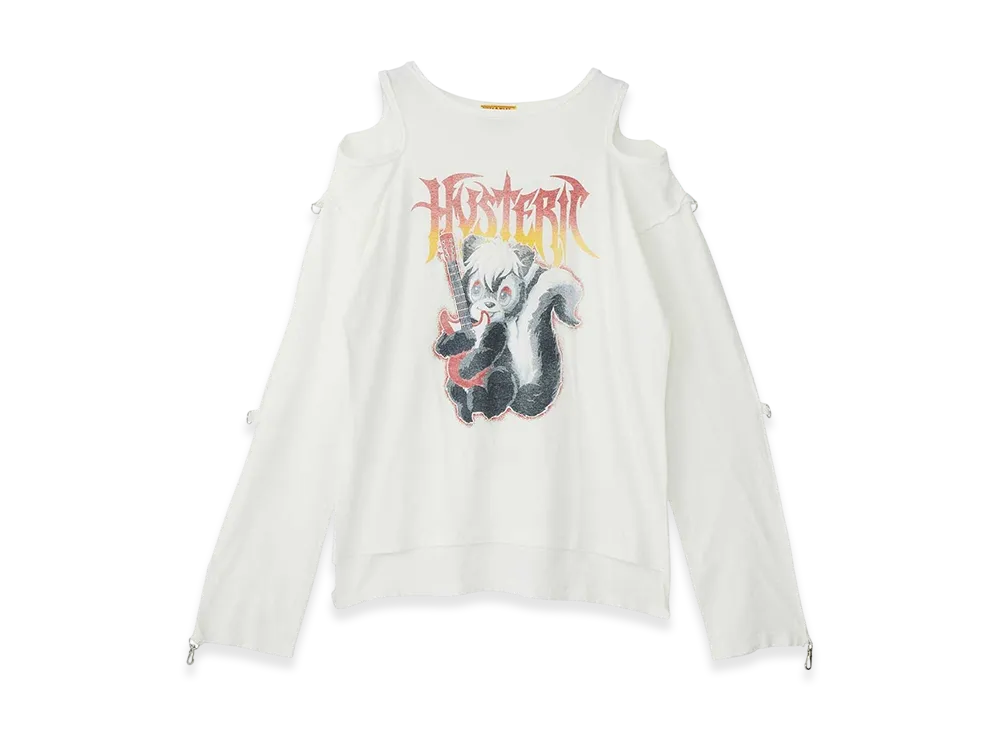 HYSTERIC GLAMOUR HG Metal Skunk Pullover "White"