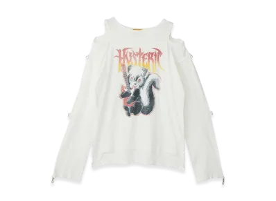 HYSTERIC GLAMOUR HG Metal Skunk Pullover "White"