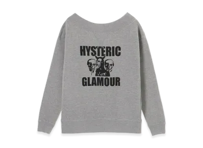 HYSTERIC GLAMOUR Evil Skull Sweatshirt "Top Gray"