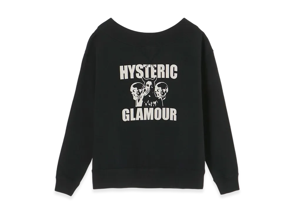 HYSTERIC GLAMOUR Evil Skull Sweatshirt "Black"
