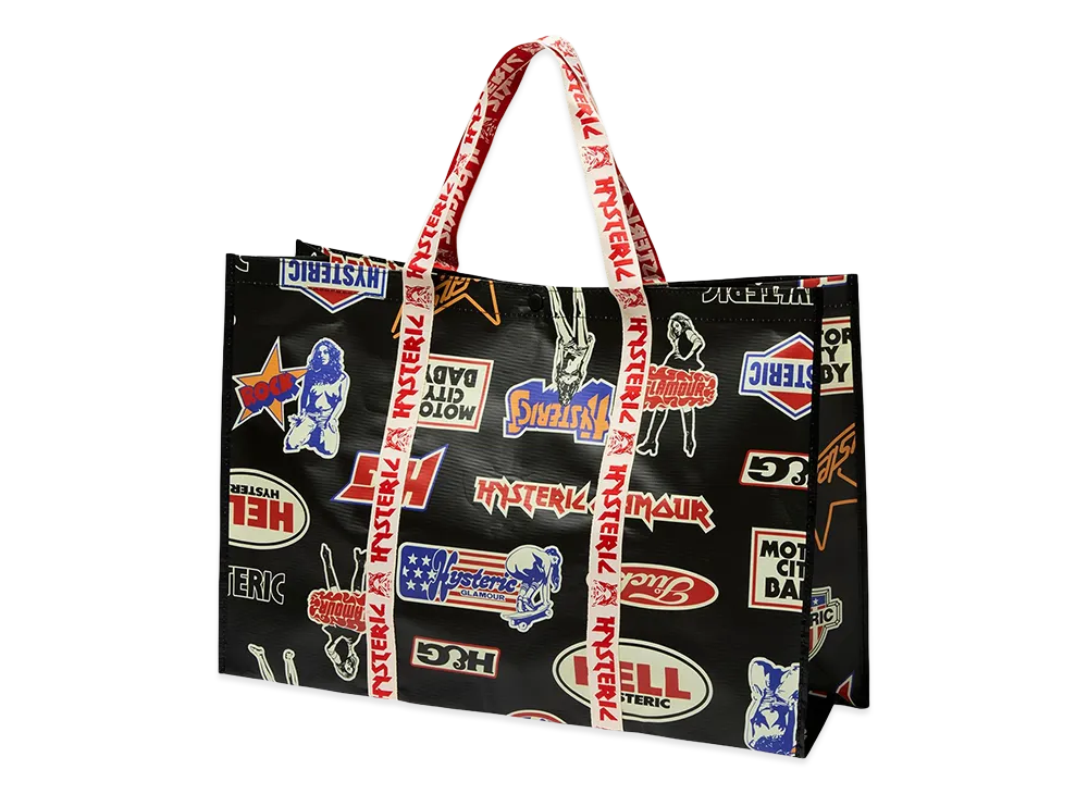 HYSTERIC GLAMOUR Rock City Big Tote Bag "Black"