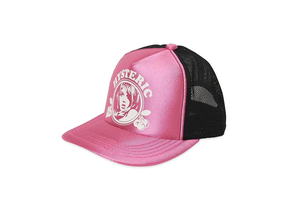 HYSTERIC GLAMOUR Hysteric Cherry Glossy Mesh Cap "Pink"