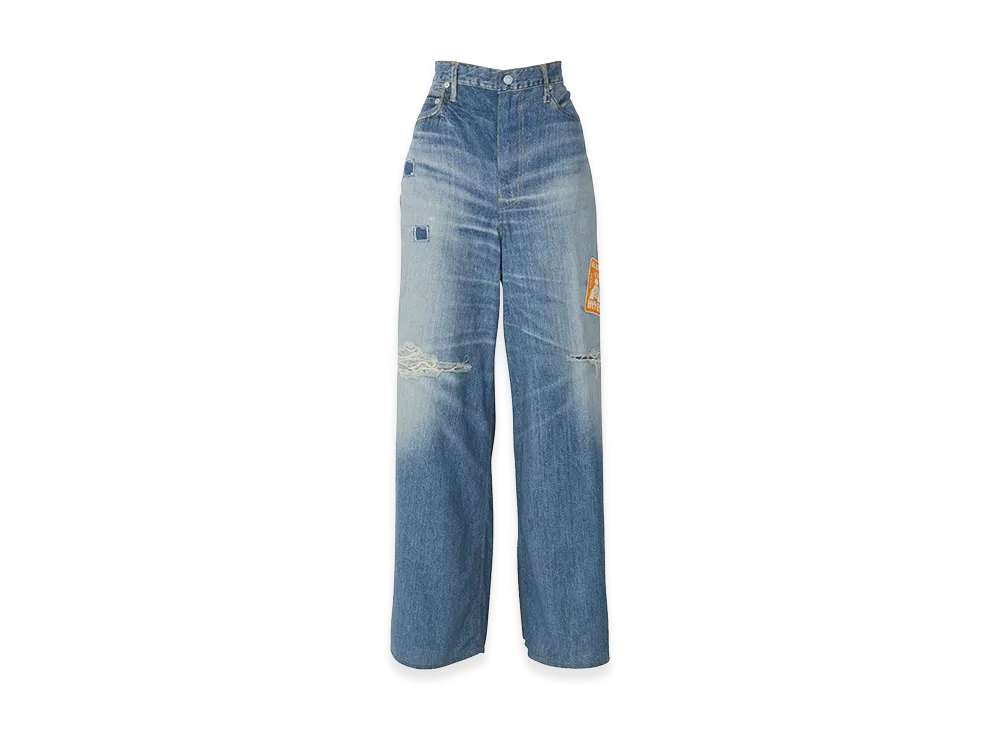 HYSTERIC GLAMOUR HYS Fes Pass Denim Transcription Pants "Blue"