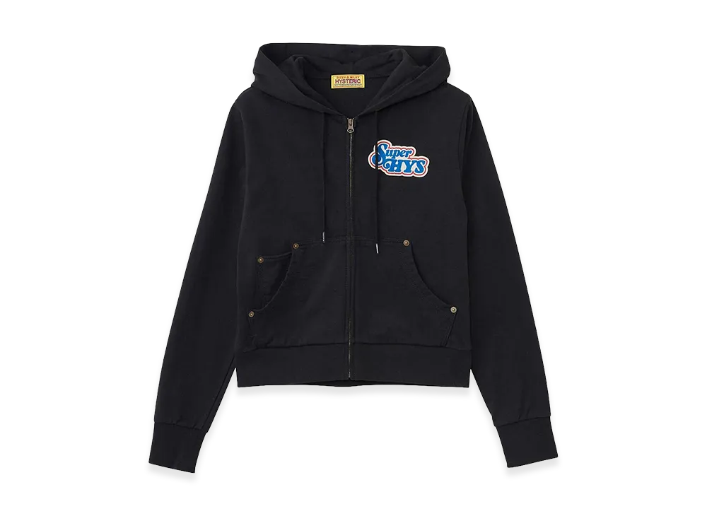 HYSTERIC GLAMOUR Super HYS Short Hoodie "Black"