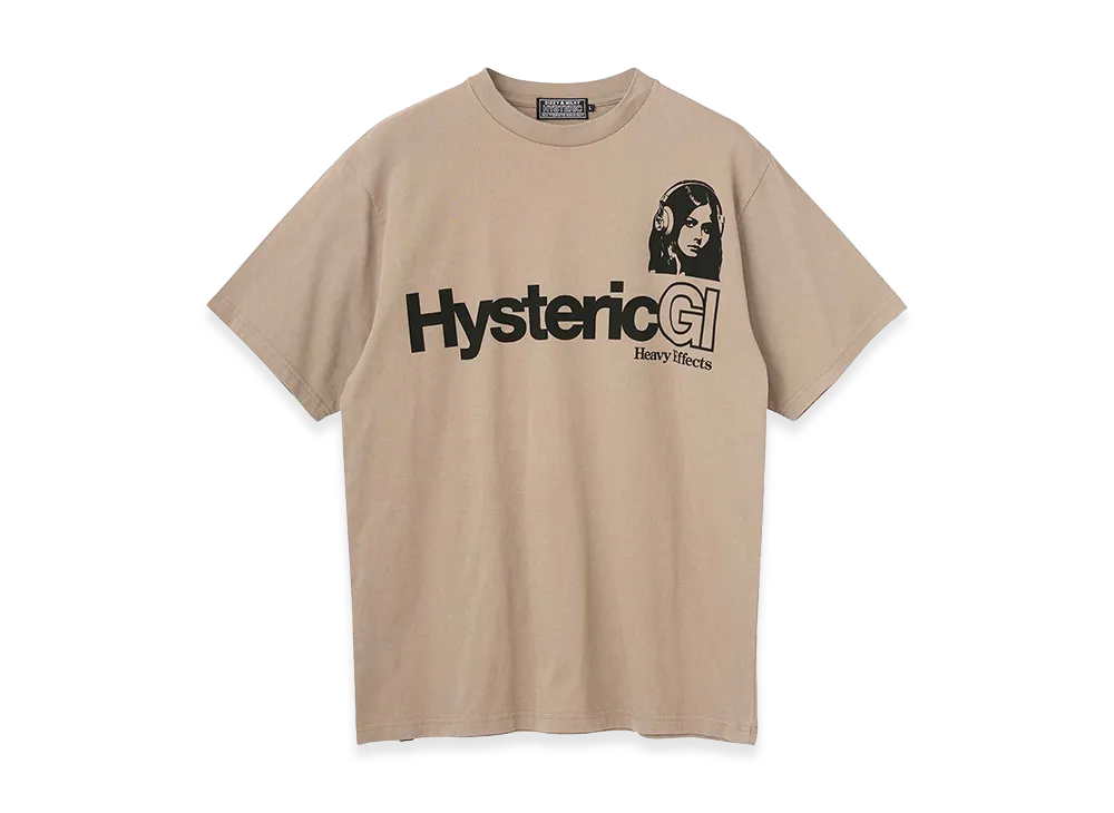 HYSTERIC GLAMOUR Heavy Effects Tee "Beige"