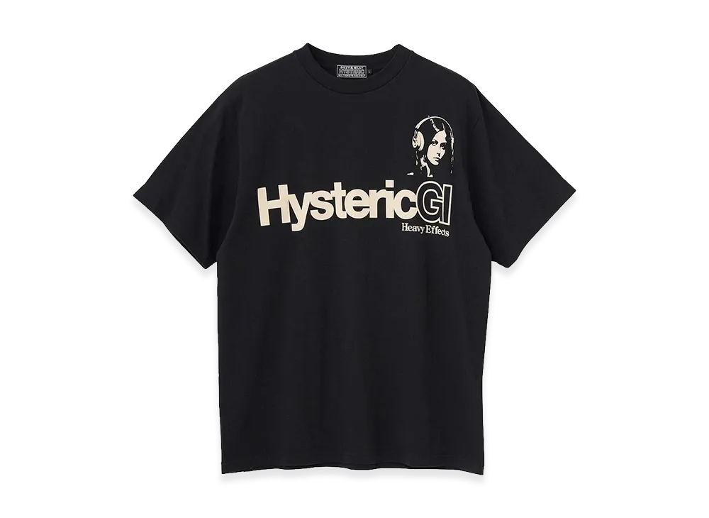 HYSTERIC GLAMOUR Heavy Effects Tee "Black"