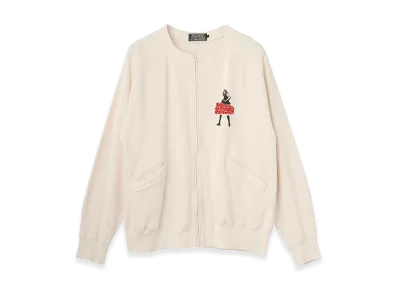 HYSTERIC GLAMOUR Vixen Girl Collarless Jacket "White"