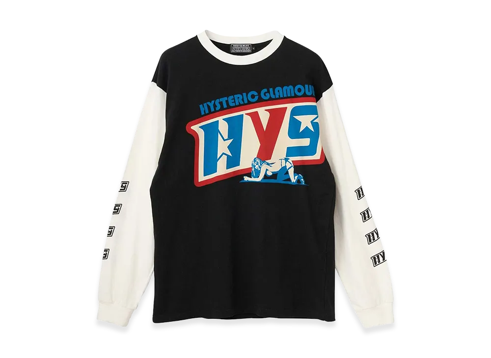 HYSTERIC GLAMOUR Dart Track Tee "Black"