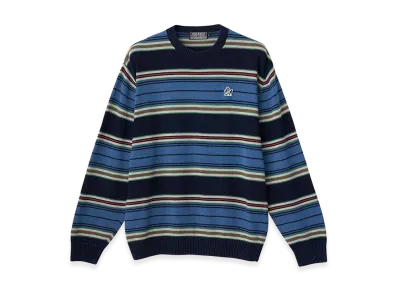 HYSTERIC GLAMOUR Guitar Girl Patch Sweater "Dark Indigo Blue"