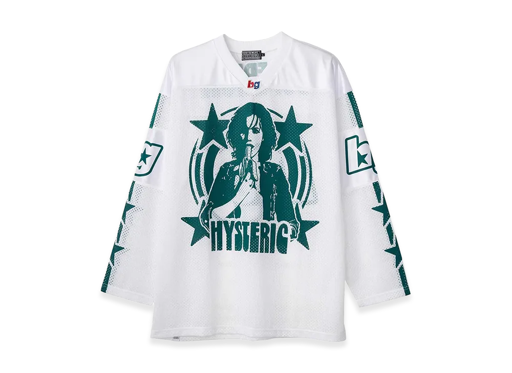 HYSTERIC GLAMOUR Banana Girl Hockey Shirt "White"