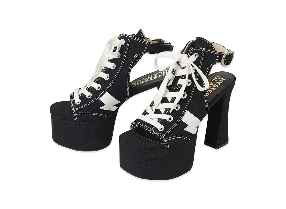 HYSTERIC GLAMOUR Sneaker Heel Sandals "Black"