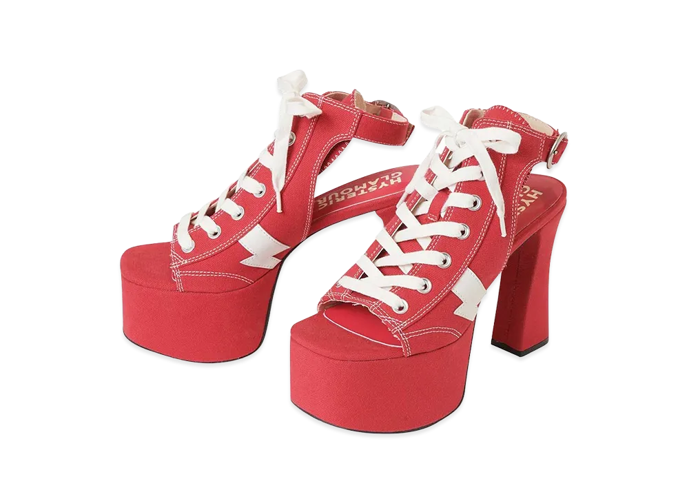 HYSTERIC GLAMOUR Sneaker Heel Sandals "Red"