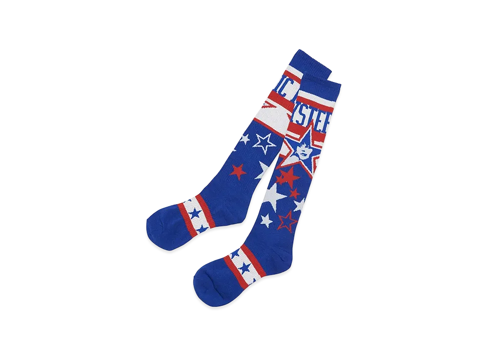 HYSTERIC GLAMOUR Star Dust Sports Knee Socks "Blue"