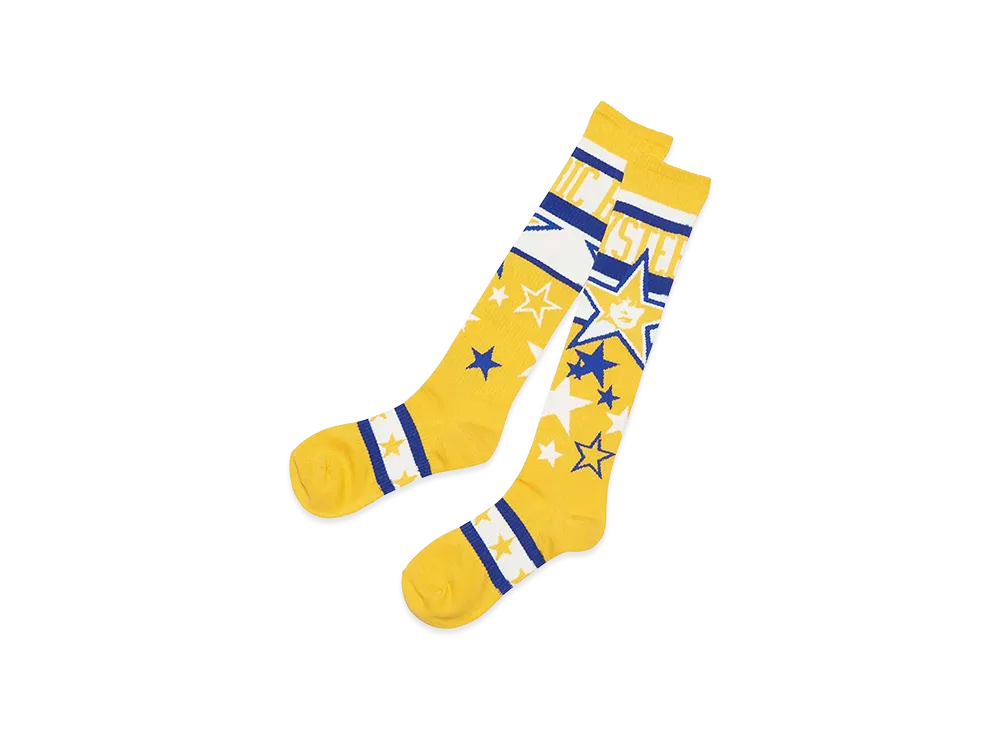 HYSTERIC GLAMOUR Star Dust Sports Knee Socks "Yellow"