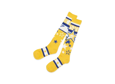 HYSTERIC GLAMOUR Star Dust Sports Knee Socks "Yellow"