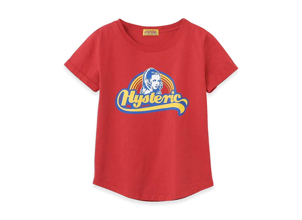 HYSTERIC GLAMOUR Living In The Rainbow Tee "Red"