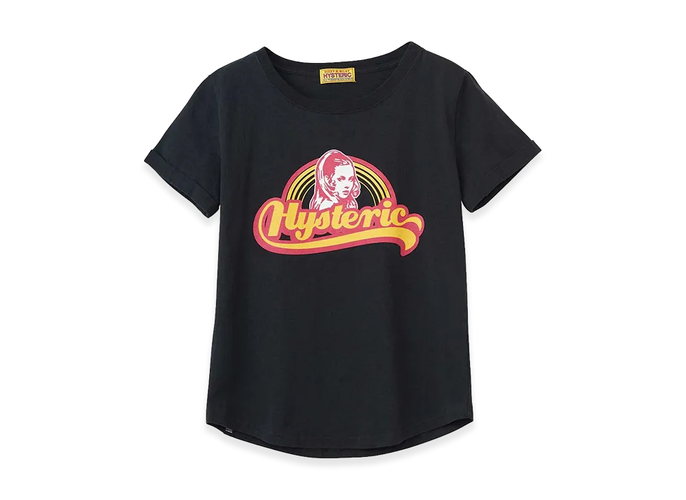 HYSTERIC GLAMOUR Living In The Rainbow Tee "Black"