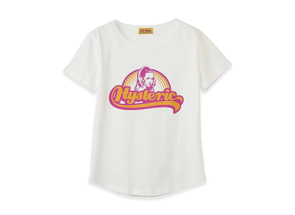 HYSTERIC GLAMOUR Living In The Rainbow Tee "White"