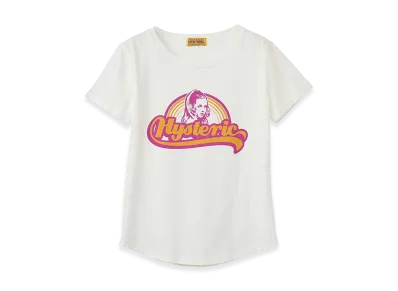 HYSTERIC GLAMOUR Living In The Rainbow Tee "White"