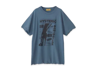 HYSTERIC GLAMOUR HYS Dominatrix Boot Oversized Tee "Blue"