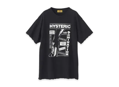 HYSTERIC GLAMOUR HYS Dominatrix Boot Oversized Tee "Black"