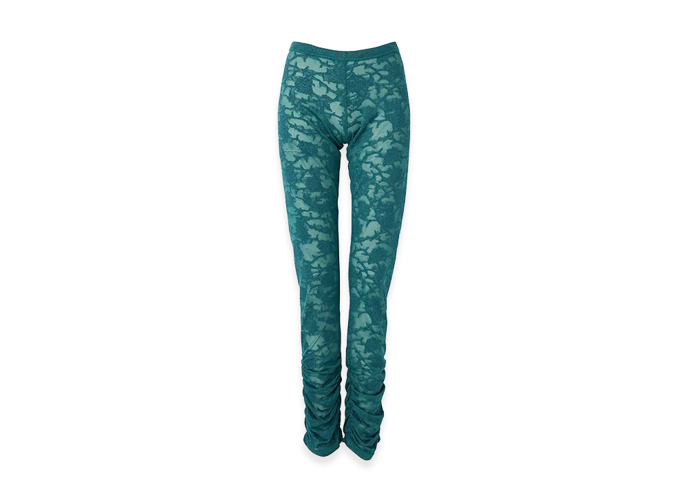 HYSTERIC GLAMOUR Hysteric Rose Pattern Jacquard Leggings "Blue"