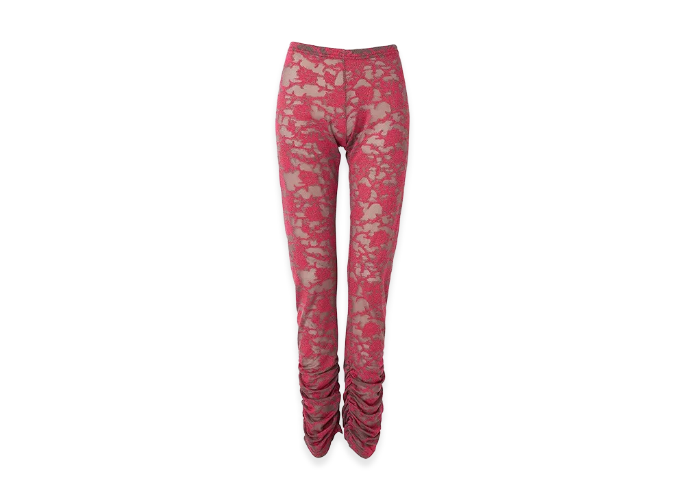 HYSTERIC GLAMOUR Hysteric Rose Pattern Jacquard Leggings "Pink"