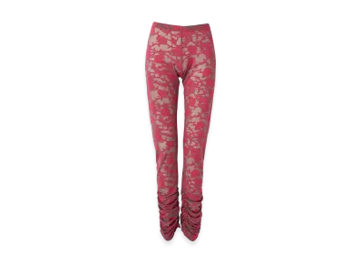 HYSTERIC GLAMOUR Hysteric Rose Pattern Jacquard Leggings "Pink"