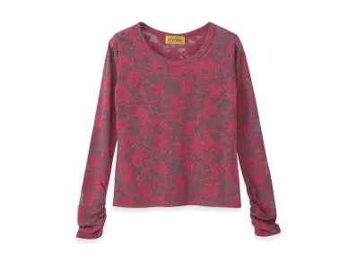 HYSTERIC GLAMOUR Hysteric Rose Pattern Jacquard Mini Tee "Pink"