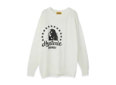 HYSTERIC GLAMOUR Woman Star Pullover "White"