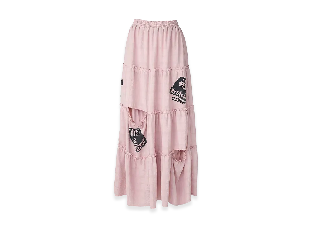 HYSTERIC GLAMOUR Hysteric Typical Girls Tiered Skirt "Pink"