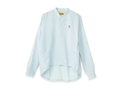 HYSTERIC GLAMOUR HYS Mouse Embroidered Striped Shirt Blouson "Blue"
