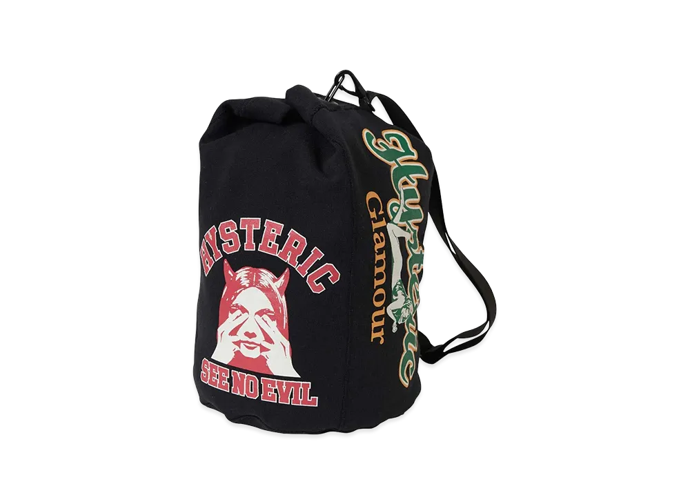 HYSTERIC GLAMOUR College Collage Sweat Shoulder Bag "Black"