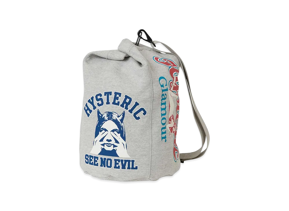 HYSTERIC GLAMOUR College Collage Sweat Shoulder Bag "Top Gray"