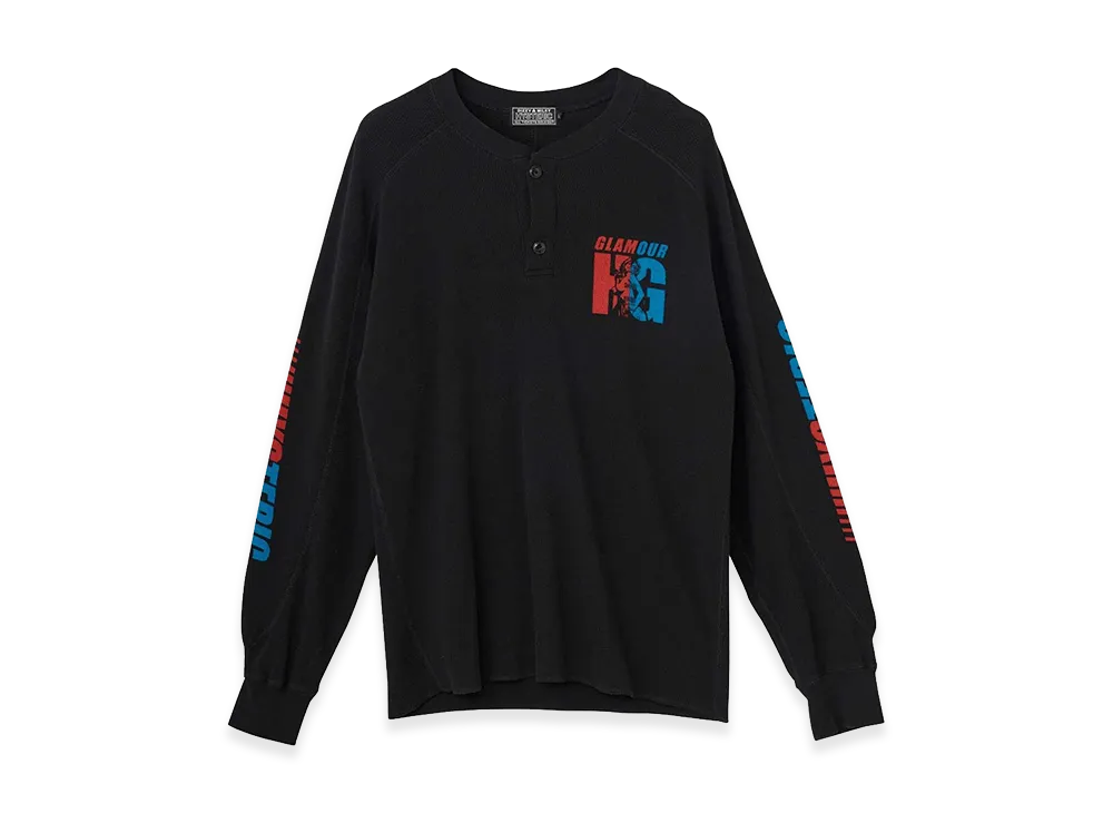 HYSTERIC GLAMOUR Guitar Girl HG Henry Neck Sweatshirt "Black"