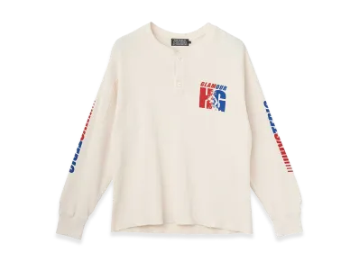 HYSTERIC GLAMOUR Guitar Girl HG Henry Neck Sweatshirt "White"