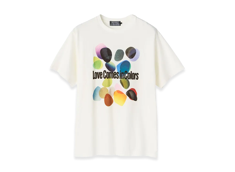 HYSTERIC GLAMOUR Jim Lambie/Love Comes In Colors Tee "White"
