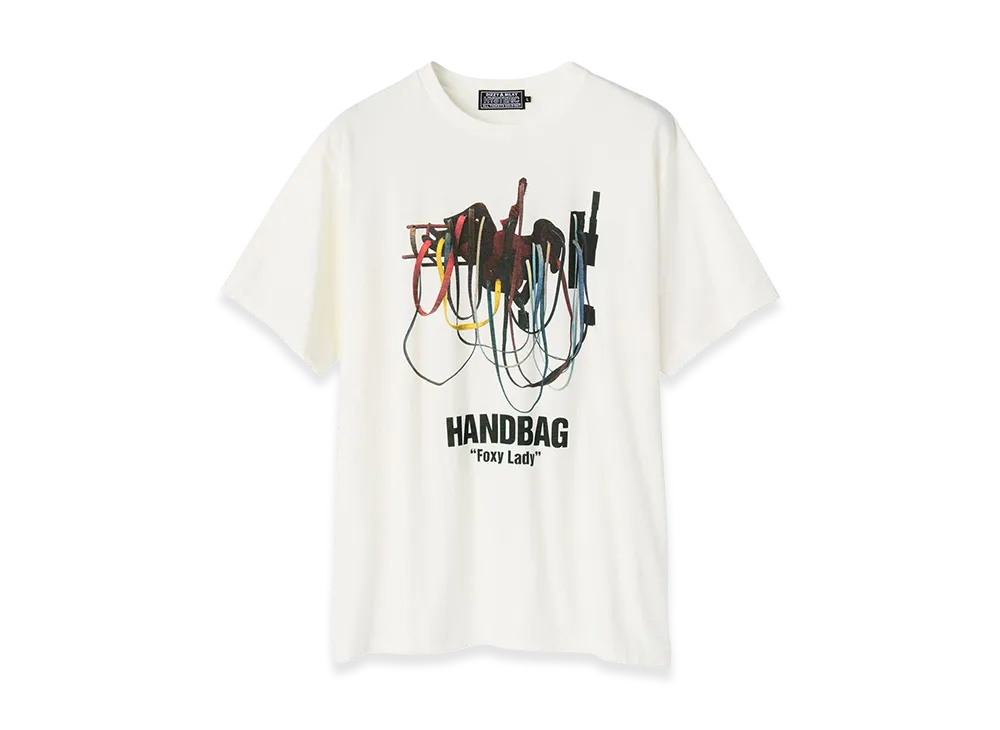 HYSTERIC GLAMOUR Jim Lambie/Handbag “Foxy Lady” Tee "White"