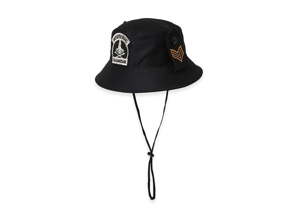 HYSTERIC GLAMOUR Woman On Skull Patch Bucket Hat "Black"