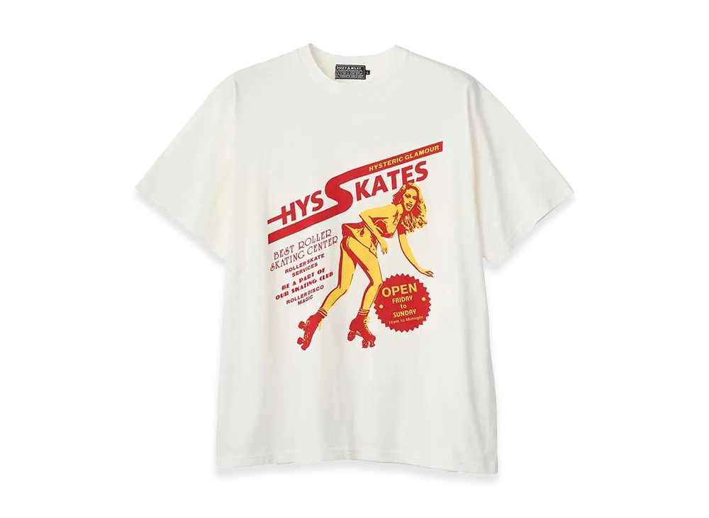 HYSTERIC GLAMOUR HYS Skates Tee "White"