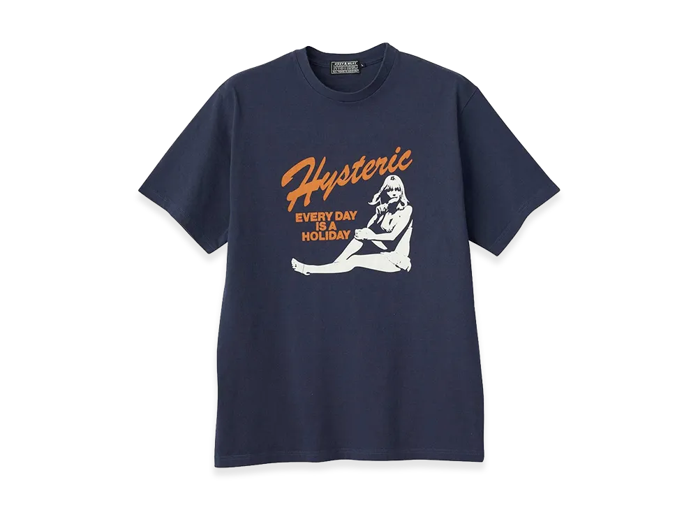 HYSTERIC GLAMOUR Every Day Holiday Tee "Other Navy"