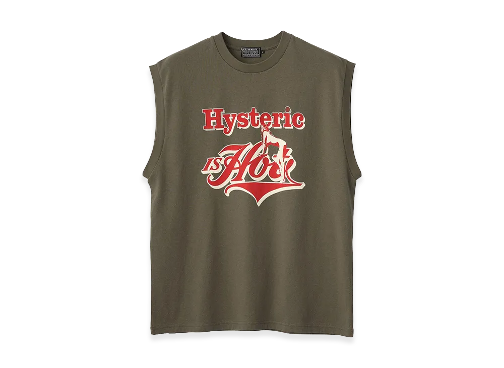HYSTERIC GLAMOUR Hysteric Is Hot Sleeveless Tee "Khaki"