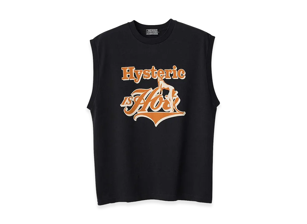 HYSTERIC GLAMOUR Hysteric Is Hot Sleeveless Tee "Black"