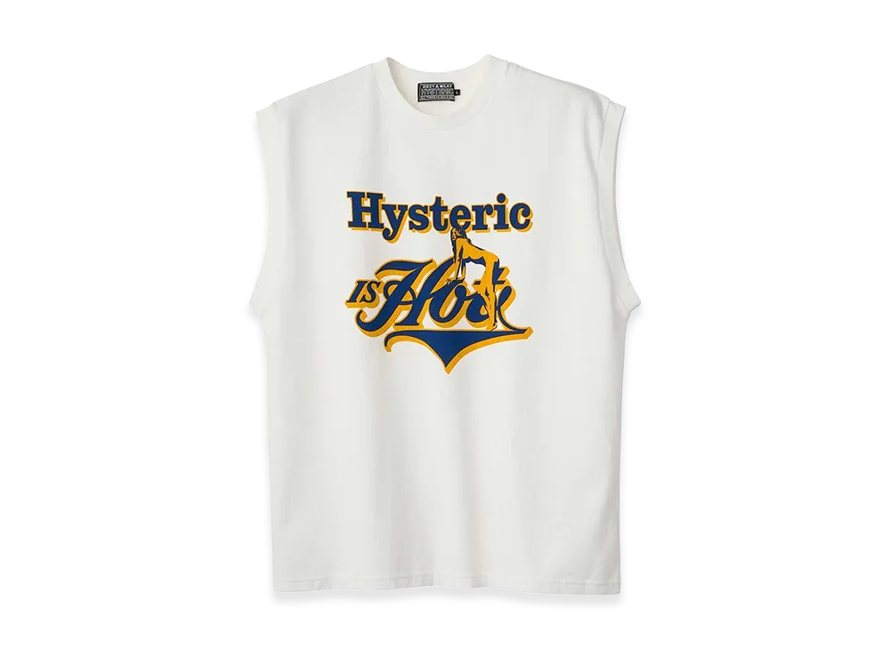 HYSTERIC GLAMOUR Hysteric Is Hot Sleeveless Tee "White"